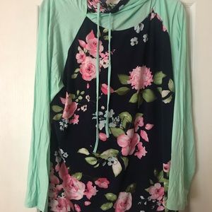 Floral Hoodie - NWT